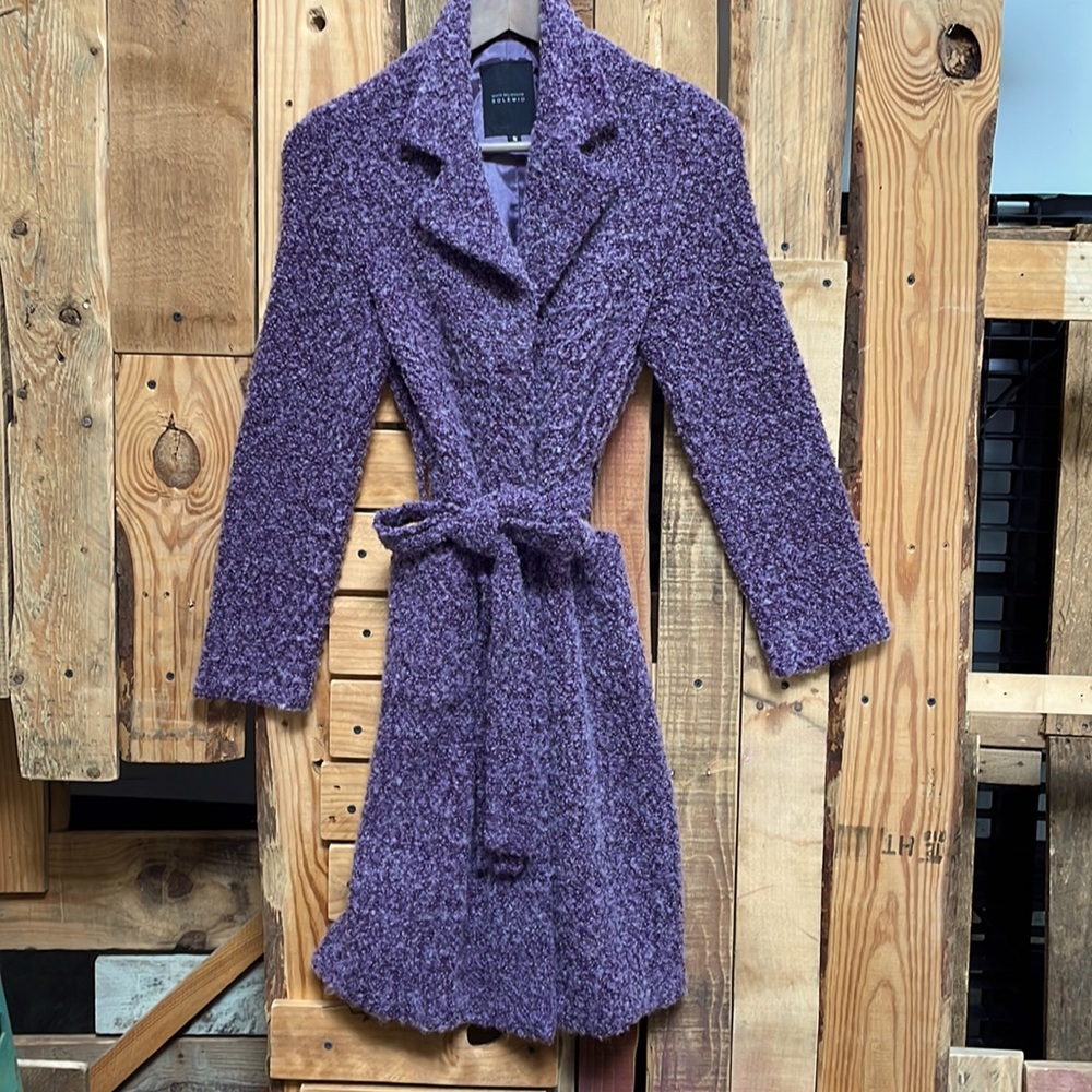 solemio coat. purple. small